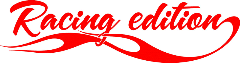 Racing edition with Flames verbage Graphic Flame Decal