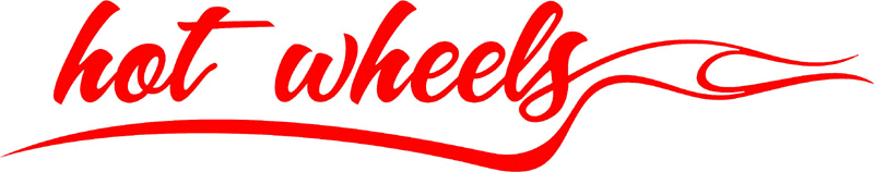 hot wheels with Flames verbage Graphic Flame Decal