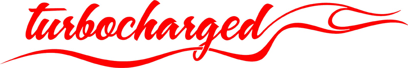 turbocharged with Flames verbage Graphic Flame Decal