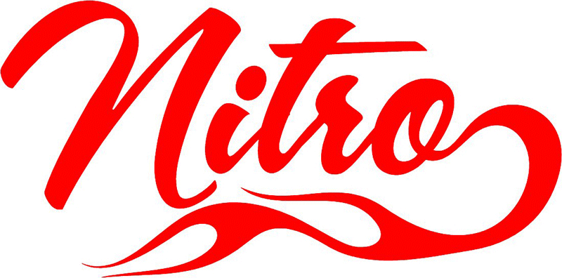 Nitro in Flames verbage Graphic Flame Decal