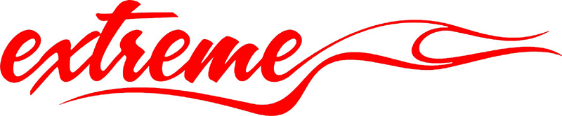 extreme in Flames verbage Graphic Flame Decal