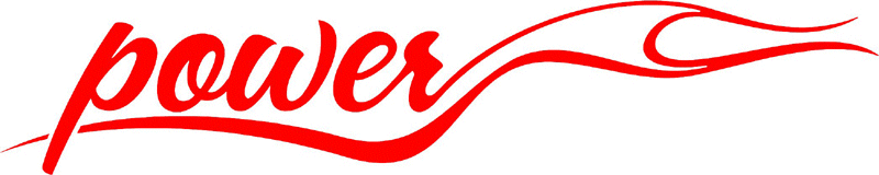 power in Flames verbage Graphic Flame Decal