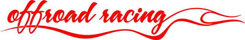 offroad racing in Flames verbage Graphic Flame Decal