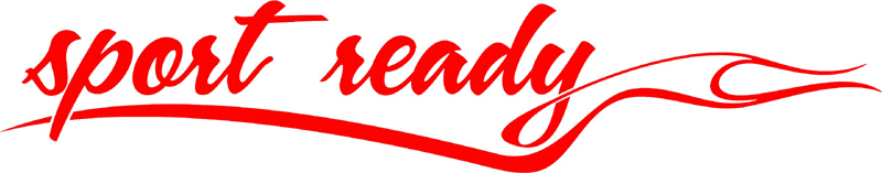 sport ready in Flames verbage Graphic Flame Decal