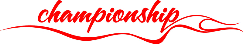 championship in Flames verbage Graphic Flame Decal