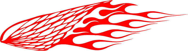 WING_12 Flames with Wings Graphic Flame Decal