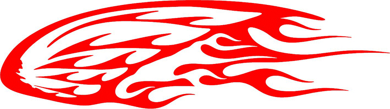 WING_15 Flames with Wings Graphic Flame Decal