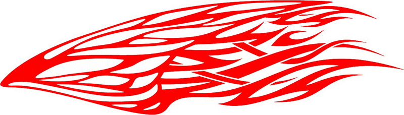 WING_20 Flames with Wings Graphic Flame Decal