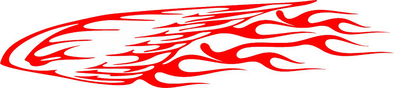 WING_22 Flames with Wings Graphic Flame Decal