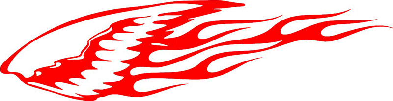 WING_25 Flames with Wings Graphic Flame Decal