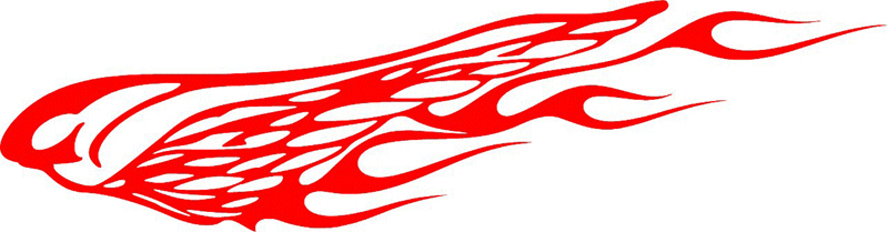 WING_27 Flames with Wings Graphic Flame Decal