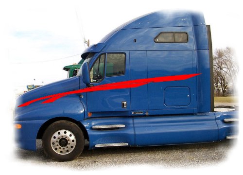 Semi Graphic Side Stripes Decals