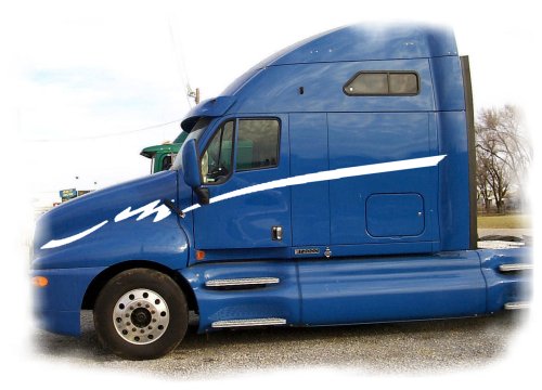 Semi Graphic Side Stripes Decals