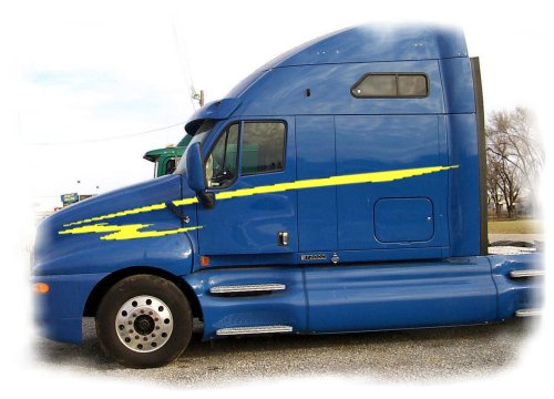 Semi Graphic Side Stripes Decals