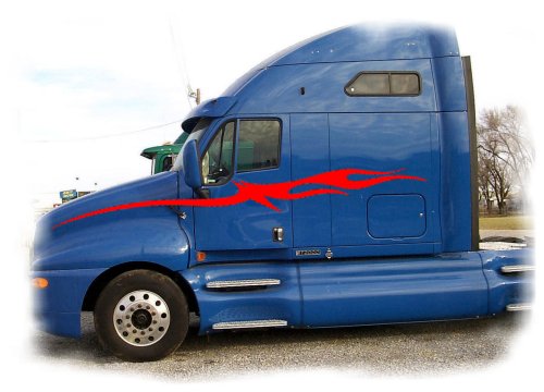 Semi Graphic Side Stripes Decals