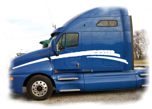 Semi Graphic Side Stripes Decals