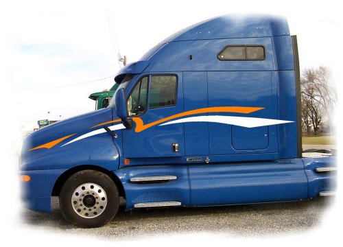 Semi Graphic Side Stripes Decals