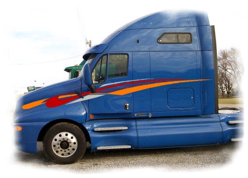 Semi Graphic Side Stripes Decals