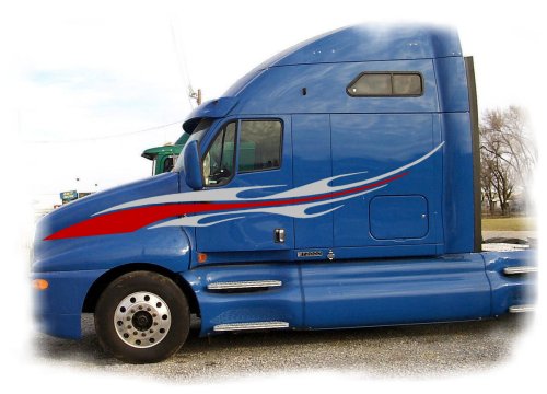 Semi Graphic Side Stripes Decals