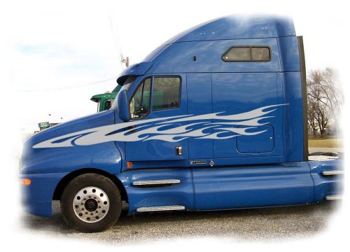 Semi Graphic Side Stripes Decals