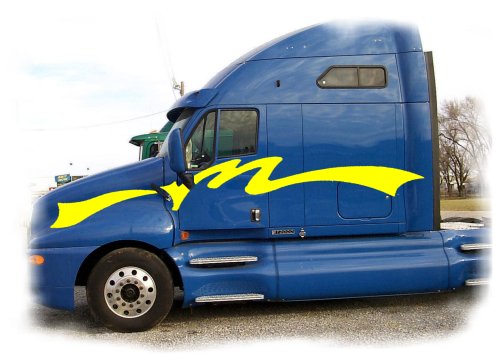 Semi Graphic Side Stripes Decals