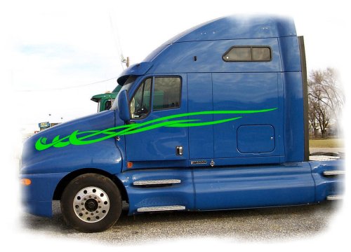 Semi Graphic Side Stripes Decals