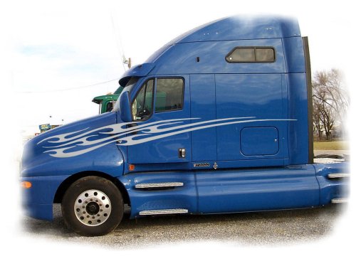 Semi Graphic Side Stripes Decals