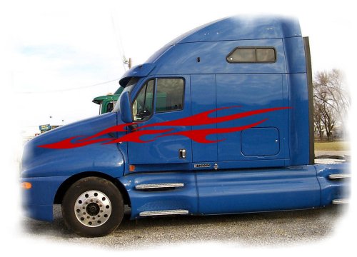 Semi Graphic Side Stripes Decals