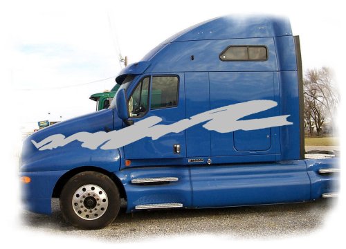 Semi Graphic Side Stripes Decals