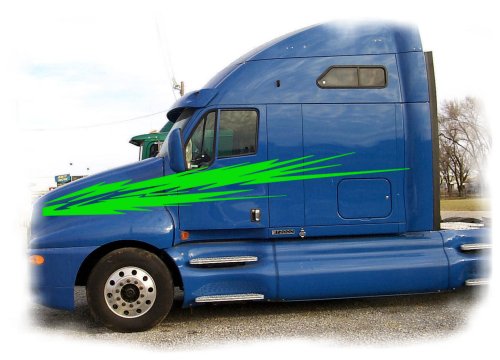 Semi Graphic Side Stripes Decals