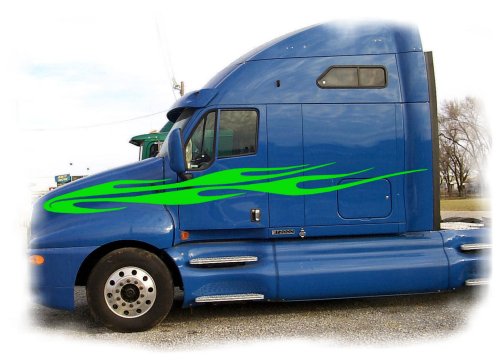 Semi Graphic Side Stripes Decals