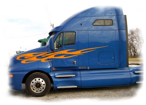 Semi Graphic Side Stripes Decals