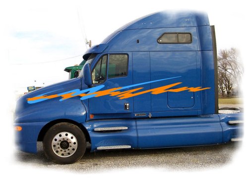 Semi Graphic Side Stripes Decals