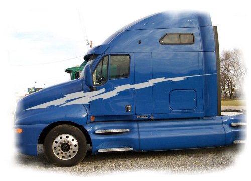 Semi Graphic Side Stripes Decals