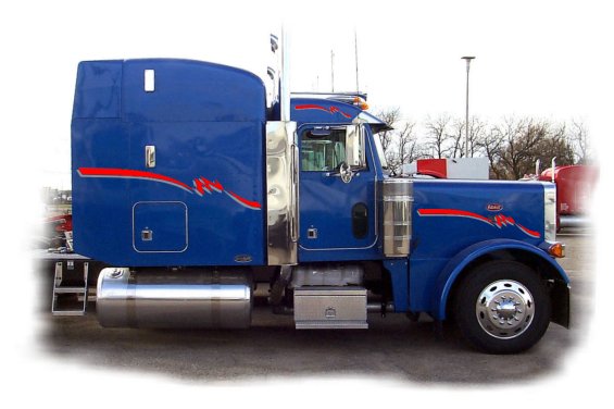 Semi Graphic Side Stripes Decals