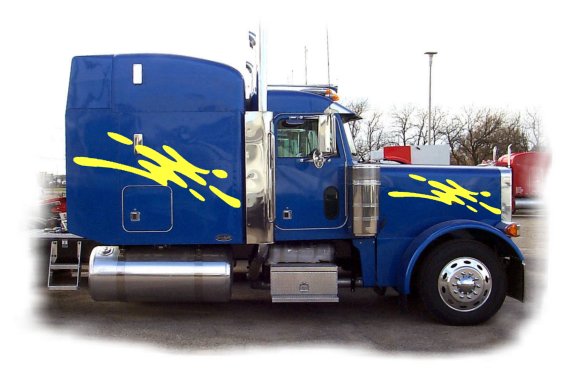 Semi Graphic Side Stripes Decals