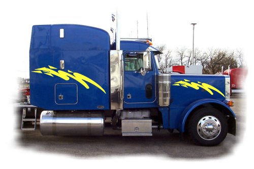 Semi Graphic Side Stripes Decals