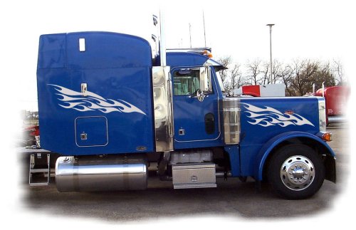 Semi Graphic Side Stripes Decals