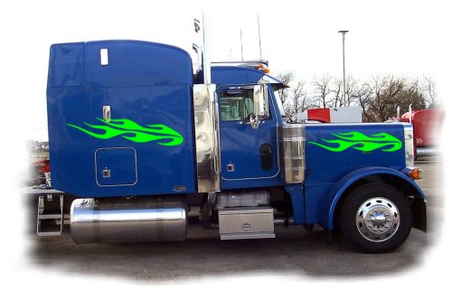 Semi Graphic Side Stripes Decals