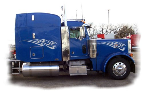 Semi Graphic Side Stripes Decals