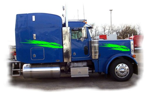 Semi Graphic Side Stripes Decals