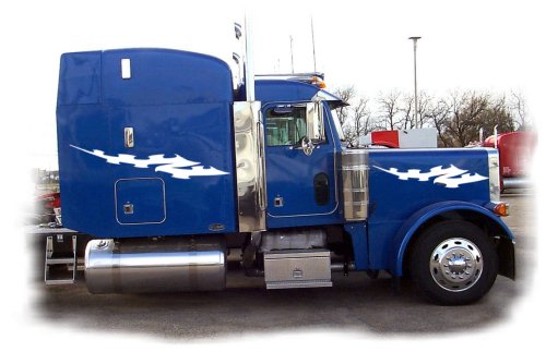 Semi Graphic Side Stripes Decals