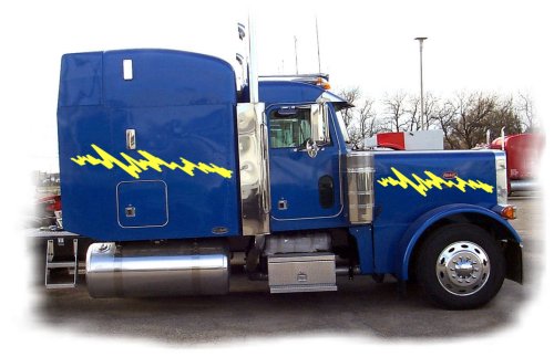 Semi Graphic Side Stripes Decals