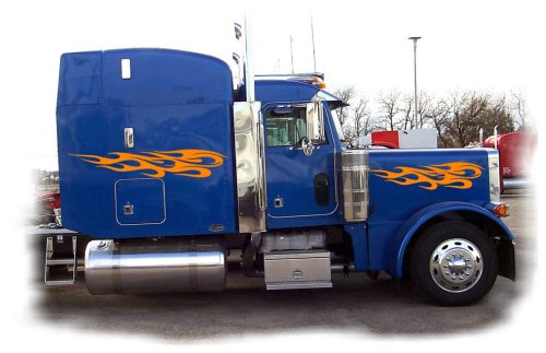 Semi Graphic Side Stripes Decals