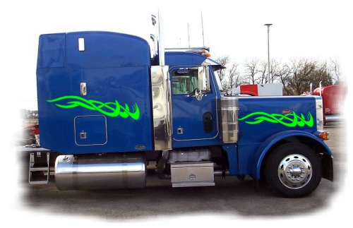 Semi Graphic Side Stripes Decals