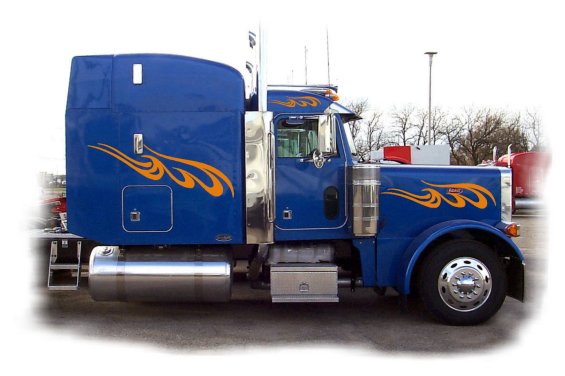 Semi Graphic Side Stripes Decals