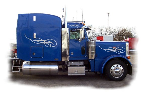 Semi Graphic Side Stripes Decals